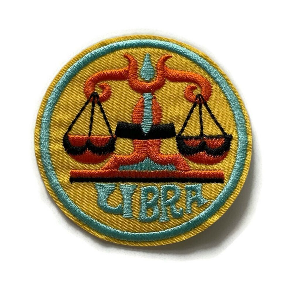 Libra Zodiac Embroidered Patch